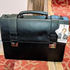 Wilsons leather Laptop Briefcase Broadway Black